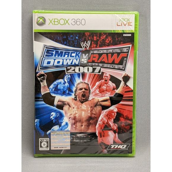 WWE SmackDown! VS Raw 2007 Japanese Xbox 360 (CIB) Sealed Card Region Locked - Picture 1 of 4